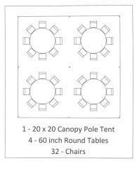 20x20 basic seating1 1749472061 20x20 Tent Only